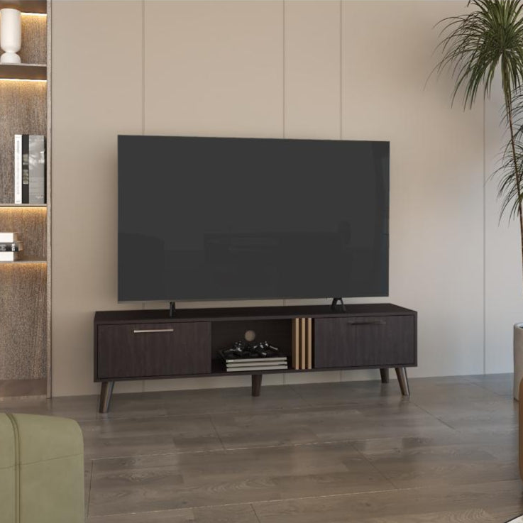 Mesa para TV Vulcan Wengue y Fresno Eu para TV de  70"