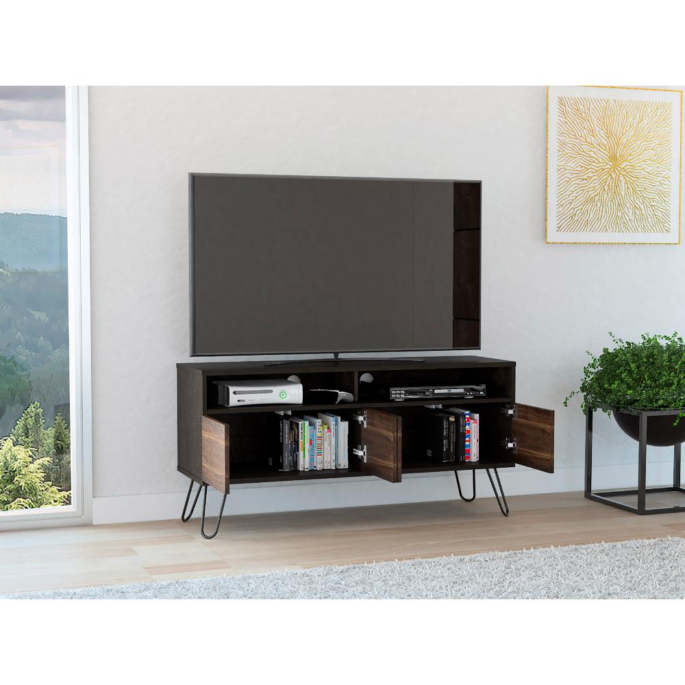 Mesa Para Tv Morelli Wengue y Taupe para Televisor de 55"