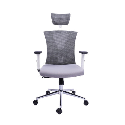 Silla De Oficina Siri Alta Gris Blanca