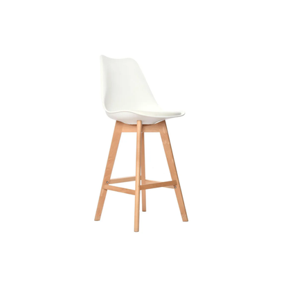 Silla de Barra Vernaza Tapizada Blanco