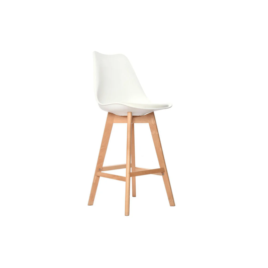 Silla de Barra Vernaza Tapizada Blanco