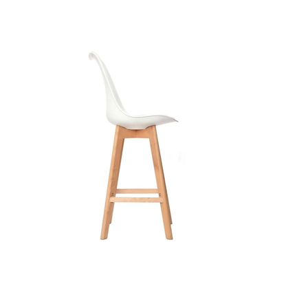 Silla de Barra Vernaza Tapizada Blanco