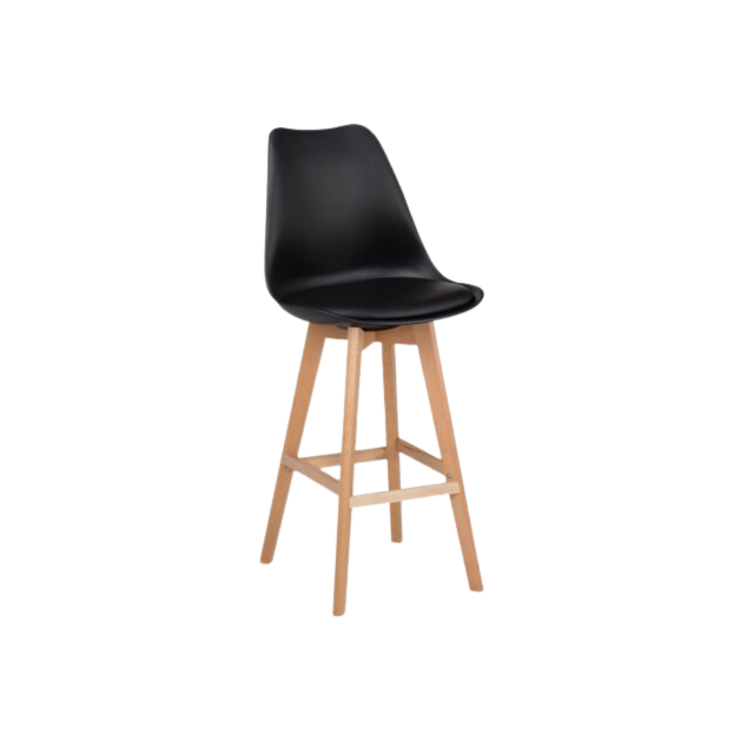 Silla de Barra Vernaza Tapizada Negro