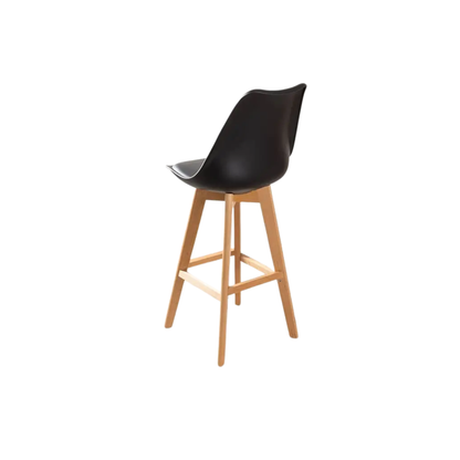 Silla de Barra Vernaza Tapizada Negro