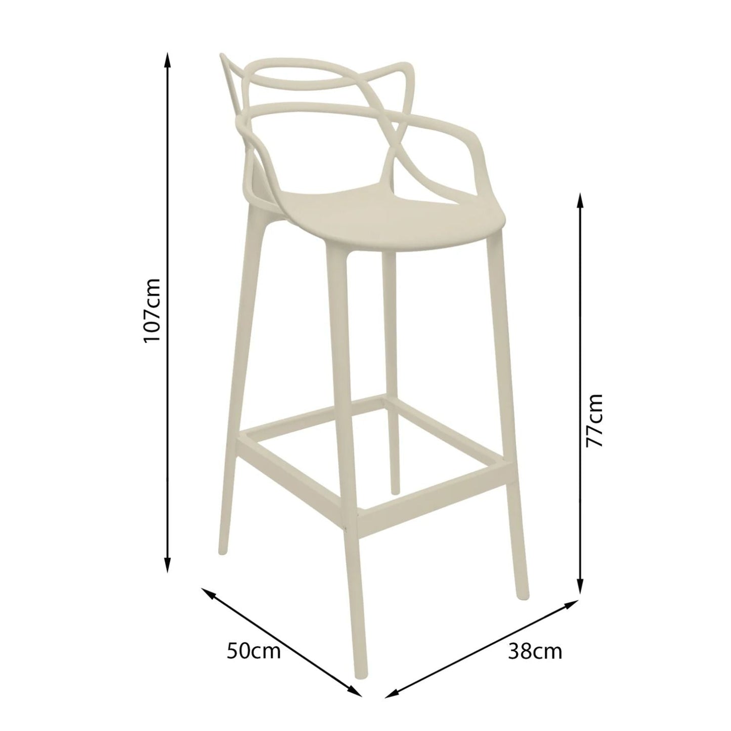 Silla de Barra NovaBeige