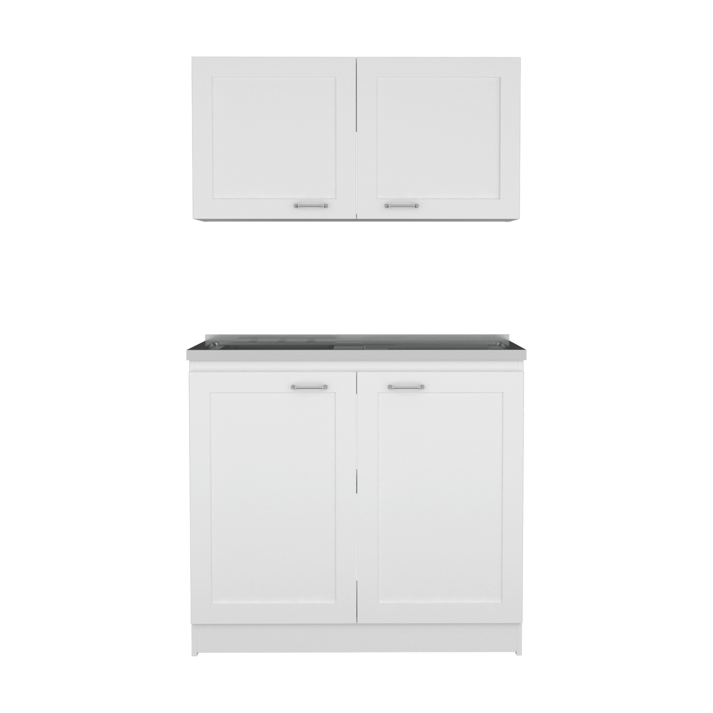 Cocina Integral Toronto, Blanco, Incluye Mesón Izquierdo - VIRTUAL MUEBLES