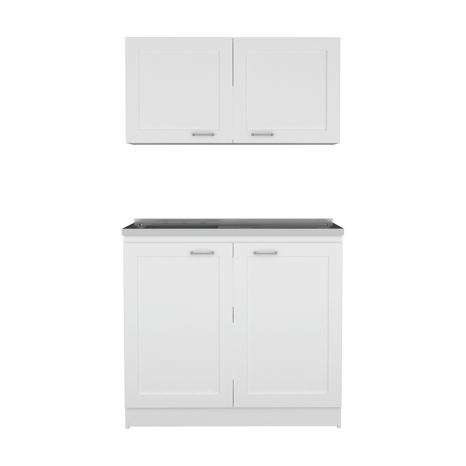 Cocina Integral Toronto, Blanco, Incluye Mesón Izquierdo - VIRTUAL MUEBLES