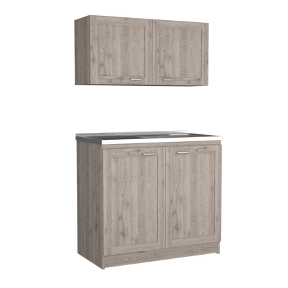 Cocina Integral Toronto, Humo, Incluye Mesón Izquierdo ZF - VIRTUAL MUEBLES