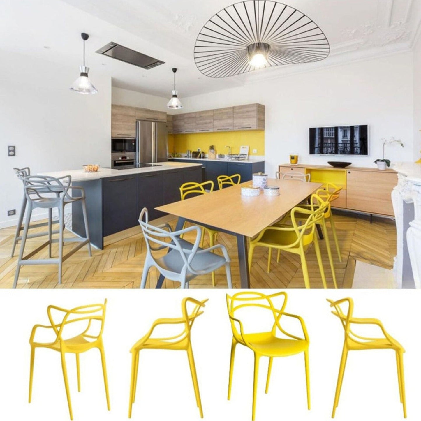 Silla Curva Alba Amarillo