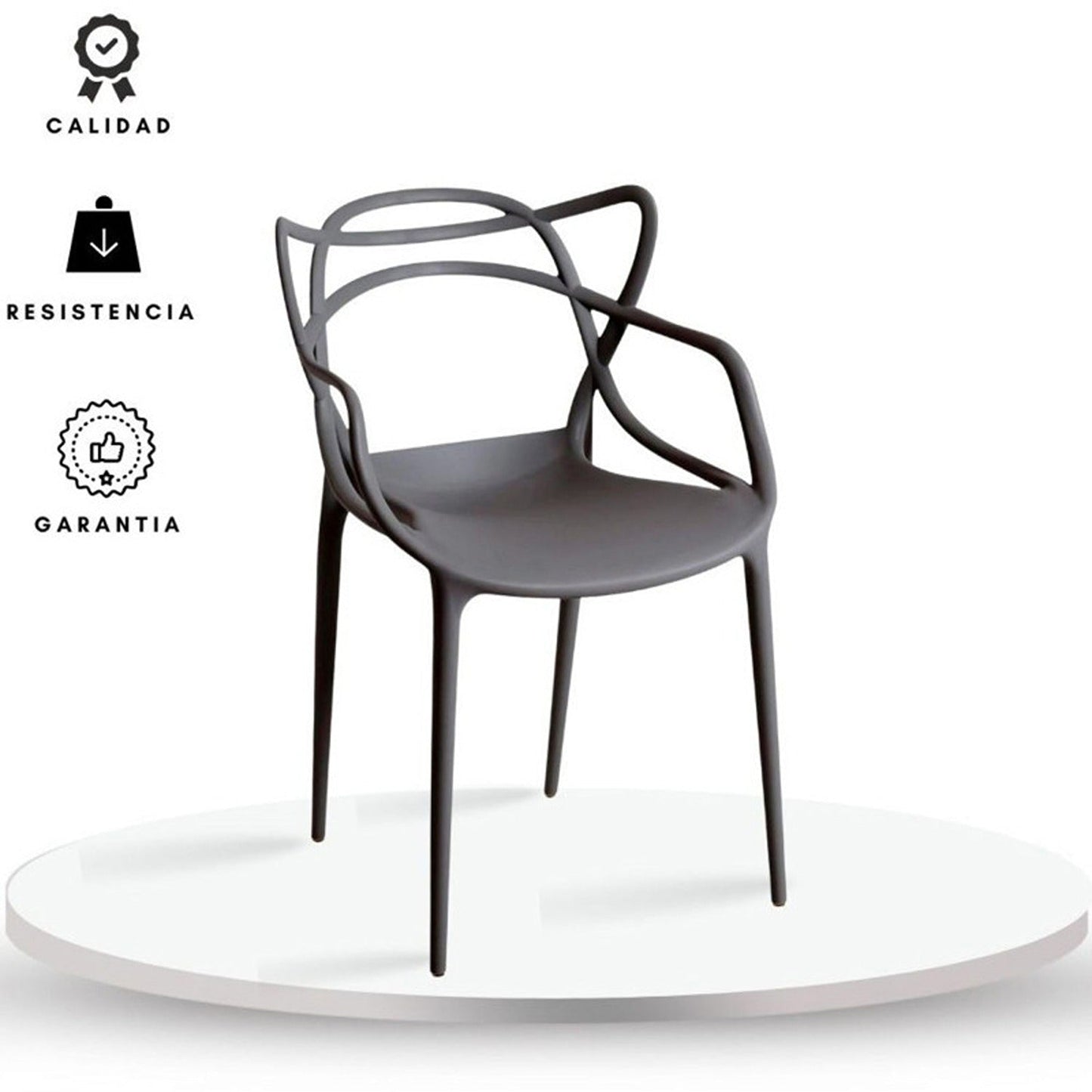 Silla Curva Alba Gris