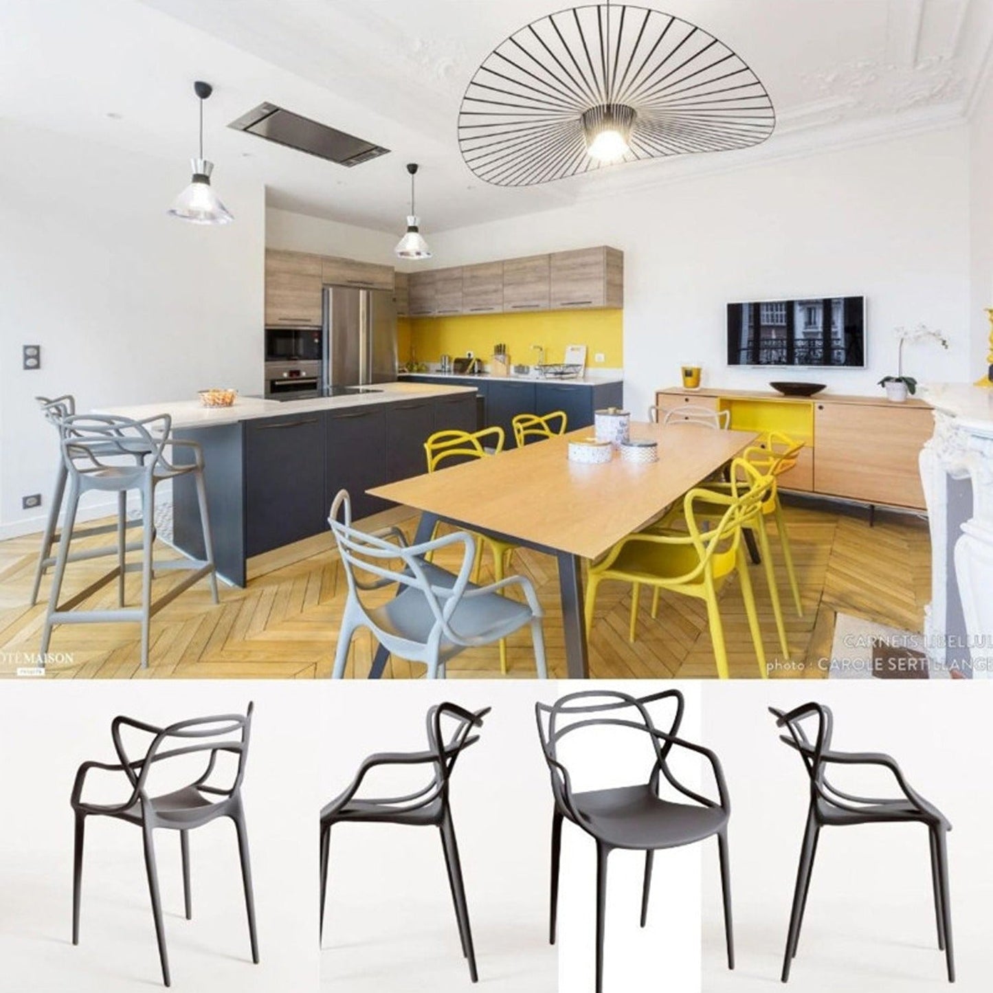 Silla Curva Alba Gris