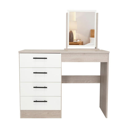 Mueble Tocador Treviso Ceniza y Blanco