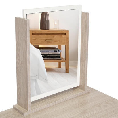 Mueble Tocador Treviso Ceniza y Blanco