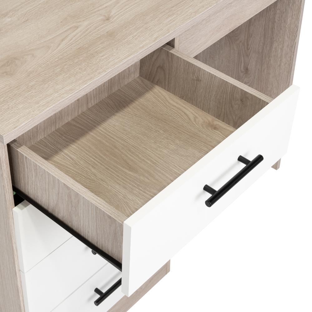 Mueble Tocador Treviso Ceniza y Blanco