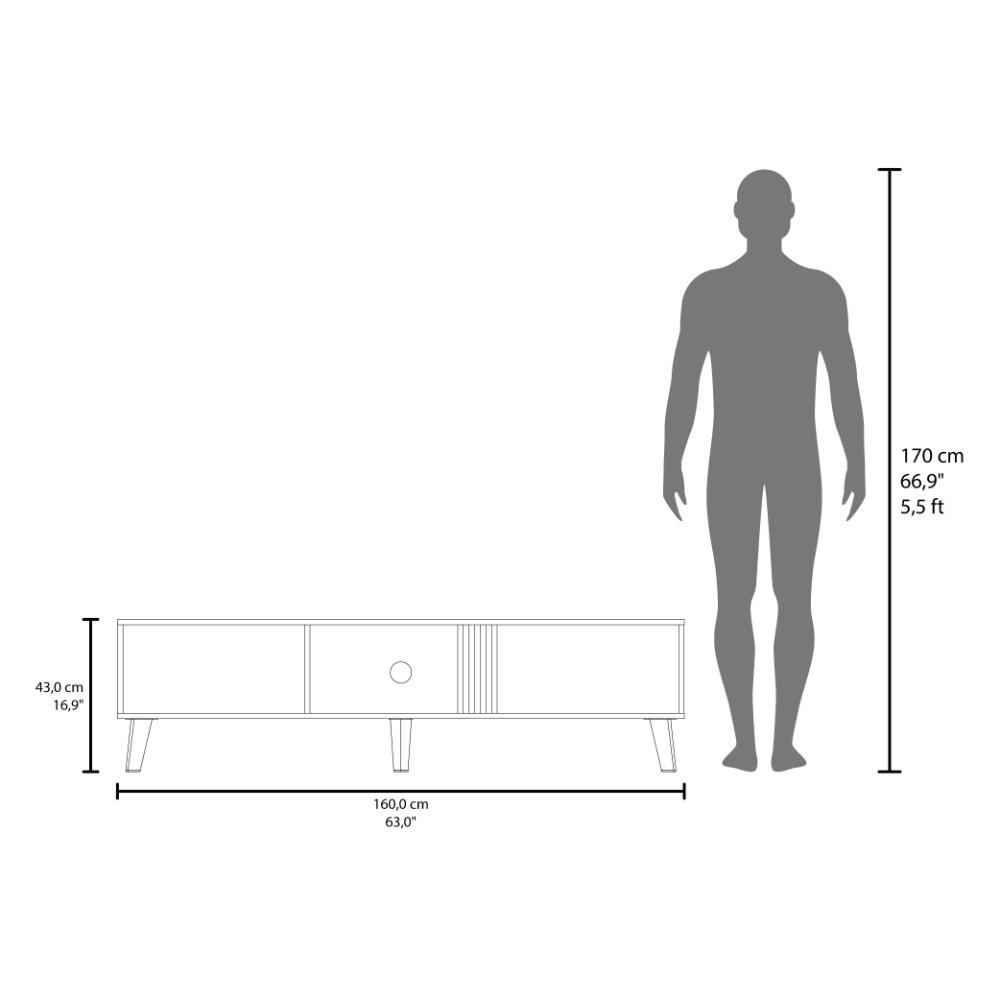 Mesa para TV Vulcan Wengue y Fresno Eu para TV de  70"