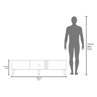 Mesa para TV Vulcan Wengue y Fresno Eu para TV de  70"