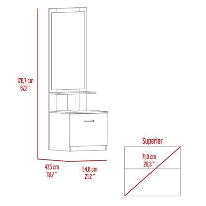 Velador Multifuncional Z 54   Duna Blanco