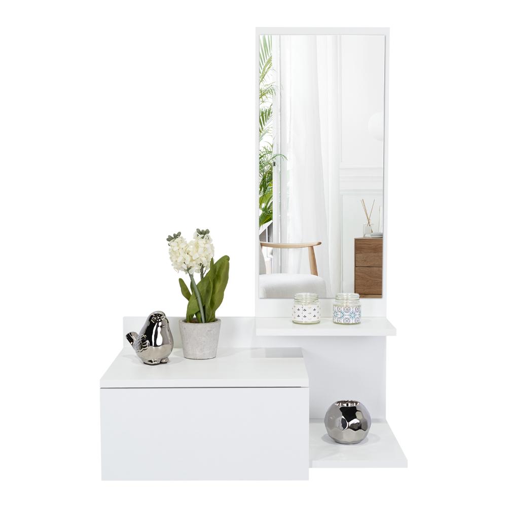 Mesa Flotante Recibidor Vienna Blanco