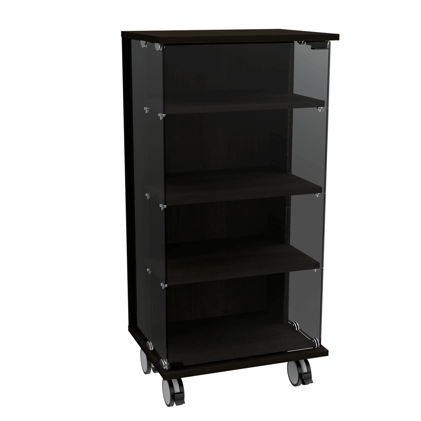 Vitrina Lyra color Wengue para Ambientes.