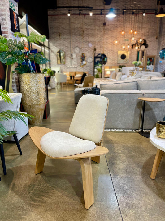 Silla Auxiliar en Roble Vaquera Gris