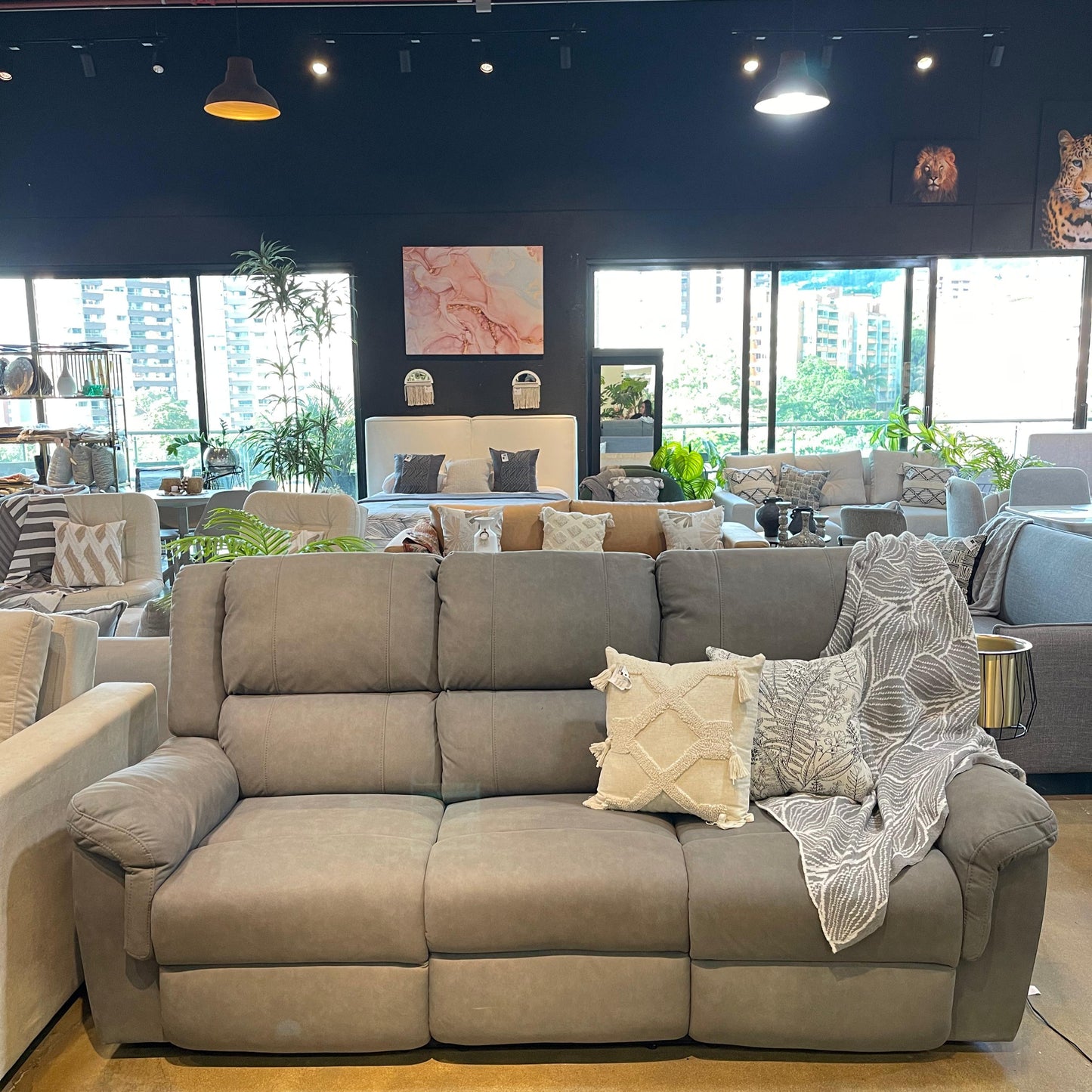 Sofa Moderno Reclinomatic Gris