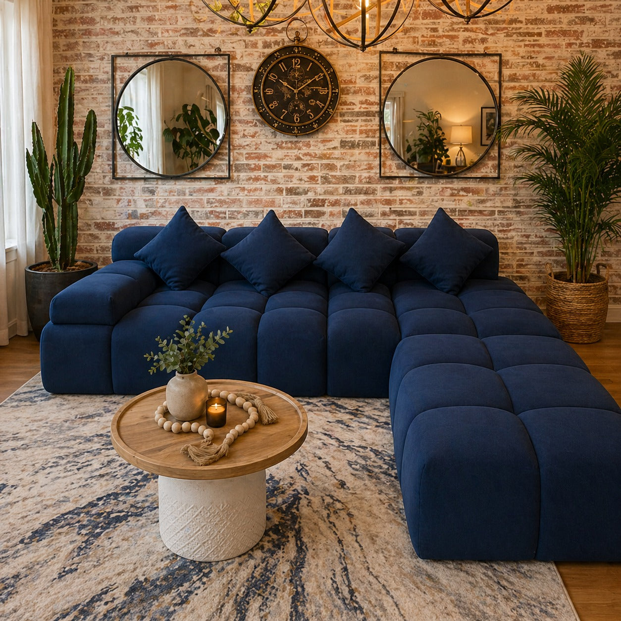 Sofá Clásico Urban Elegance Azul