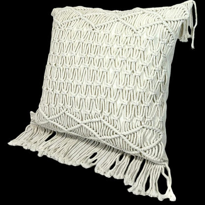 Cojin Decorativo Macrame Beigem