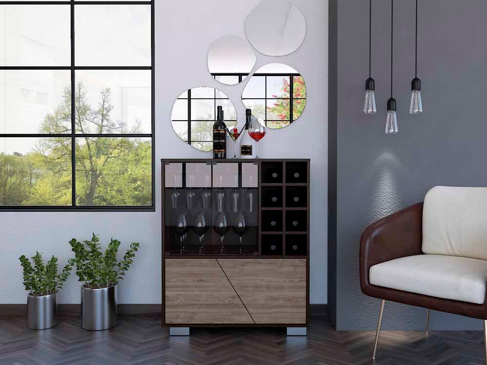 Bar Enzo color Caoba y Miel para Sala.