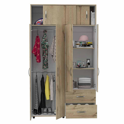 Closet Macarena color Café claro y Blanco para Habitación.