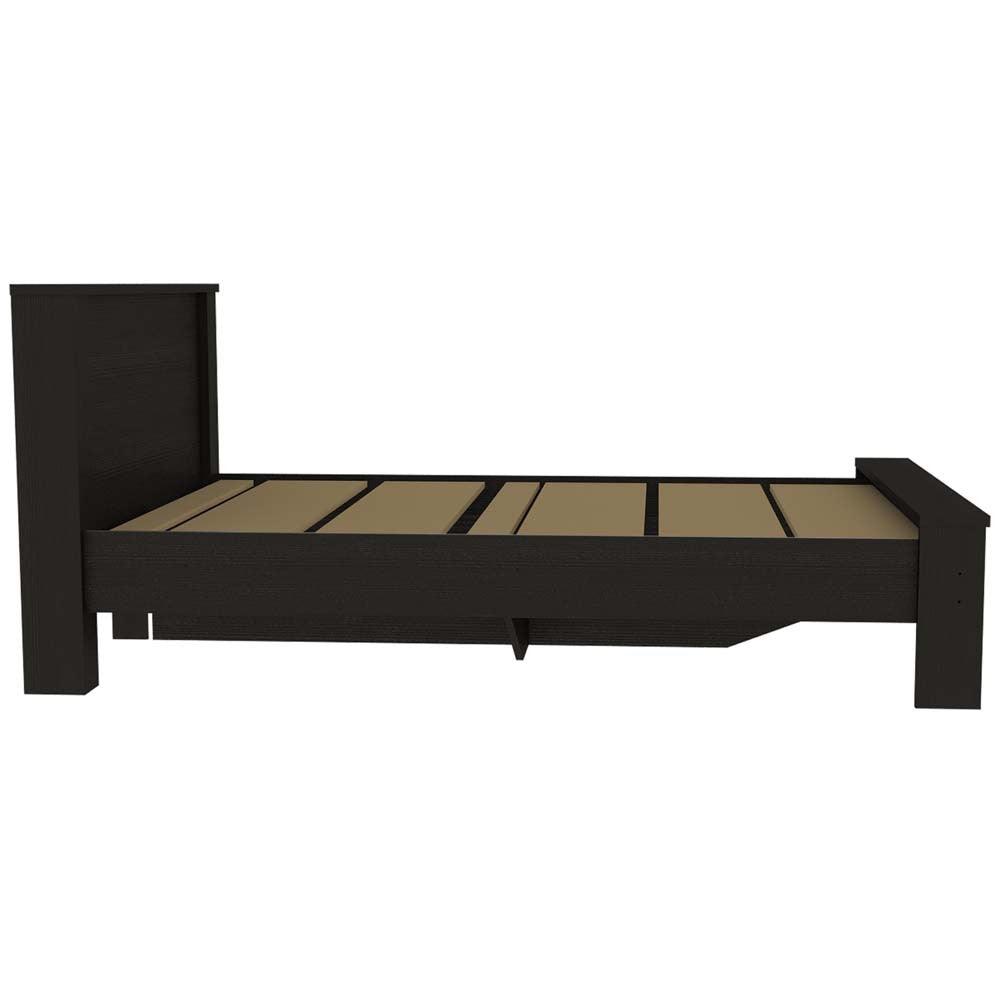 Cama Sencilla Cantabria color Wengue para Habitación.