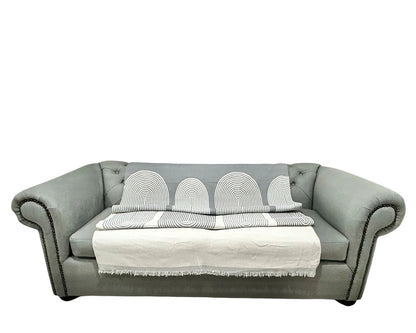Manta Decorativa o Pie de Cama Arcos Gris