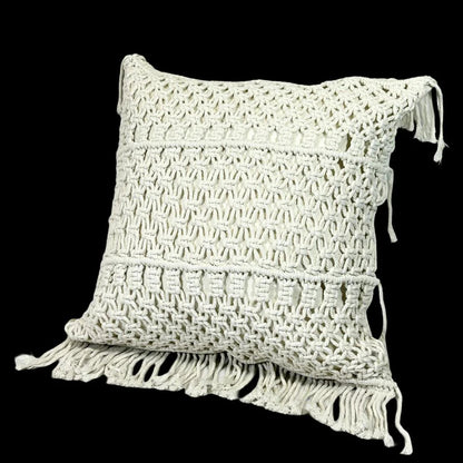 Cojin Decorativo Macrame Bohemia Cruda