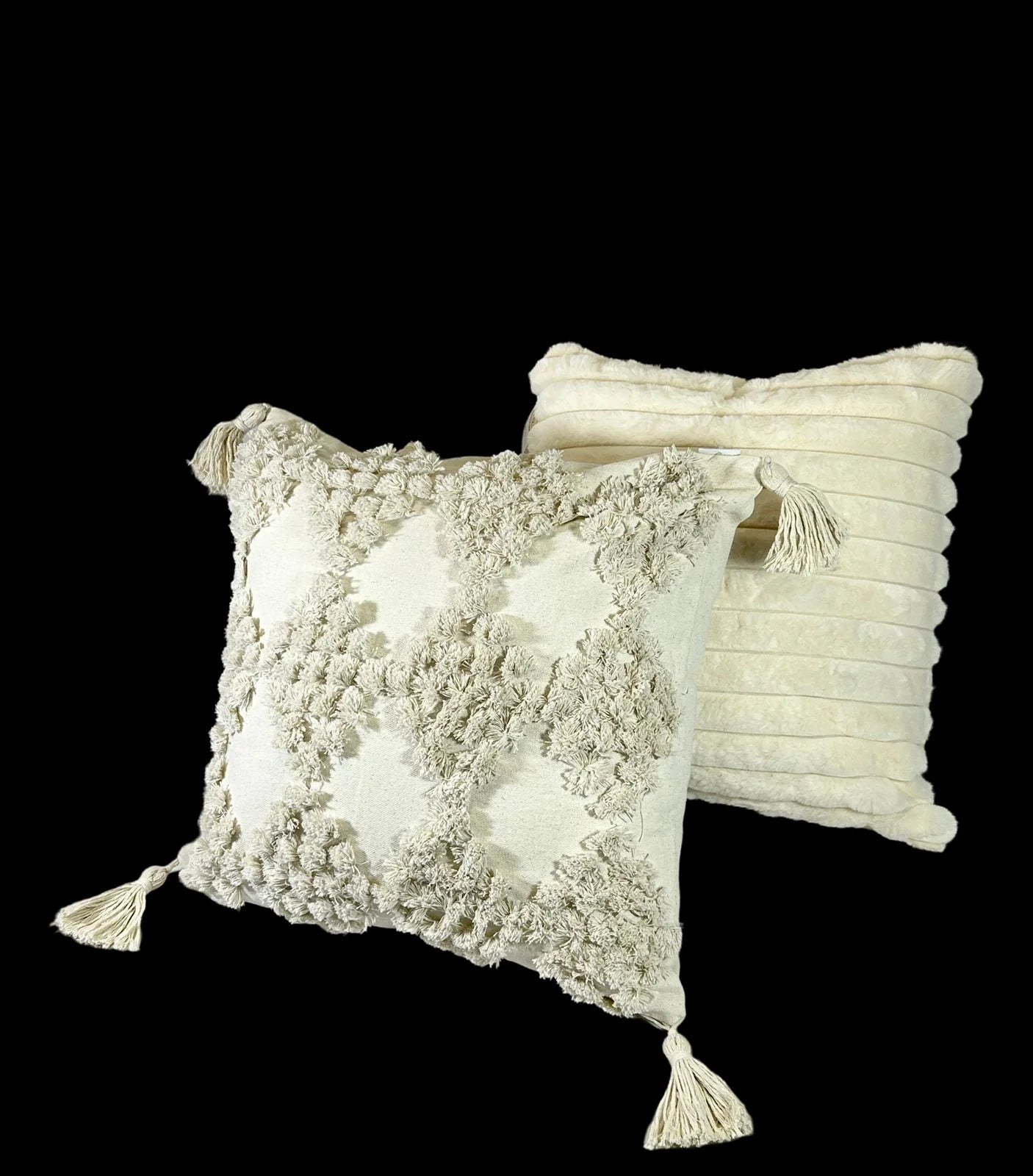 Cojin Decorativo Beige Rombos Boho