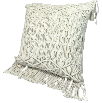 Cojin Decorativo Macrame Beigem