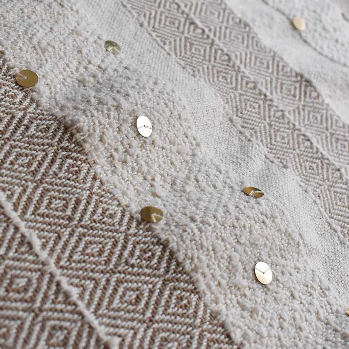 Manta Decorativa o Pie de Cama Frazada Ivont Natural