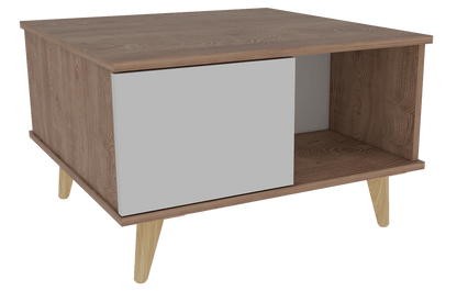 Mesa de Centro Atenea color Miel y Blanco para Sala.