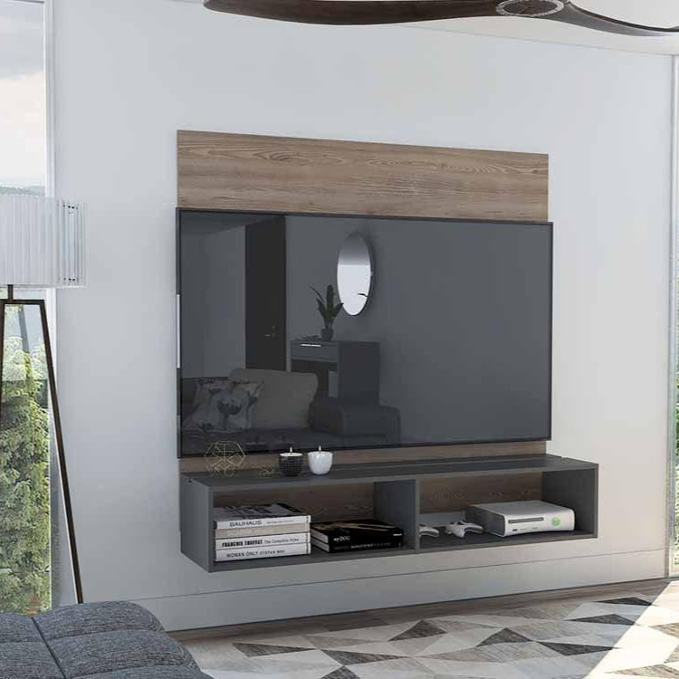Panel de TV Lara color Miel y Plata oscuro para Sala.