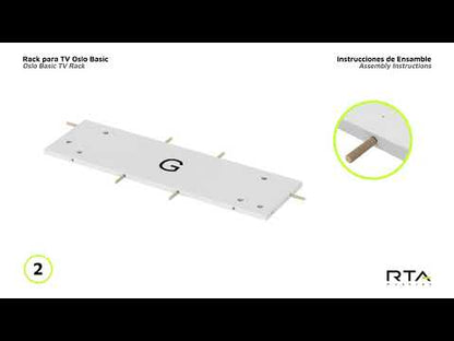 Mesa Para Tv Richy Duna y Blanco para Televisor de 60"