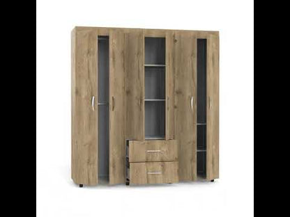 Closet Palermo 180 Blanco y Macadamia