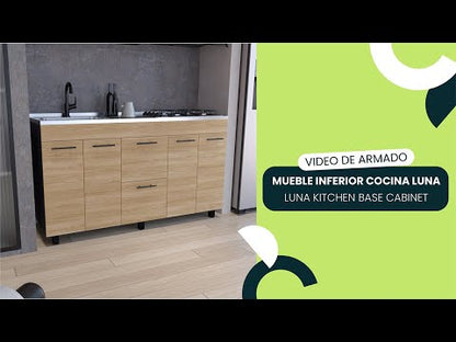 Cocina Integral Luna Wengue y Miel con Mesón Derecho