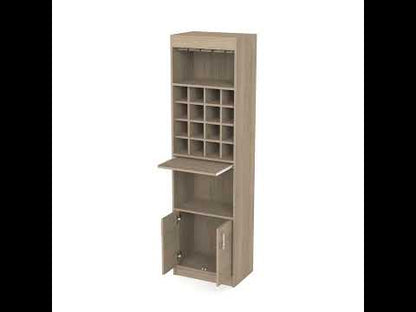 Bar Cassano, Beige, con Dos Puertas y Porta Copas