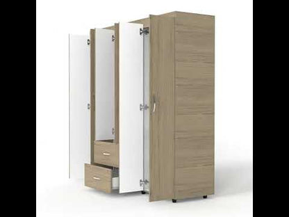 Closet Palermo Rovere y Blanco