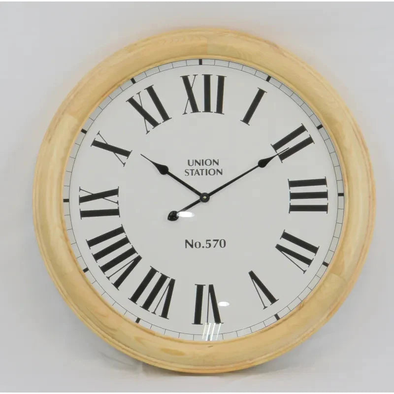 Reloj de Pared Redondo en Madera  el Grand Hotel 80 Cm