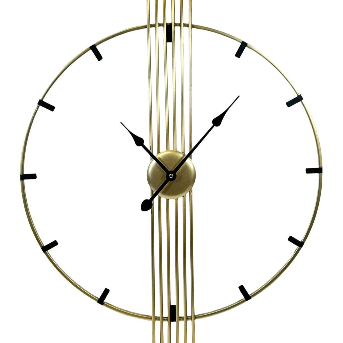 Reloj de Pared Redondo Metal Dorado oderno 60Cm
