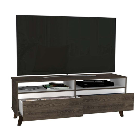 Mesa para TV Urko color Chocolate y Blanco para Sala.