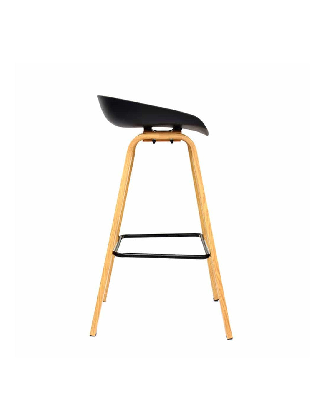 Silla de Bar Nordic Style Negro con Diseño Minimalista y Confort Absoluto