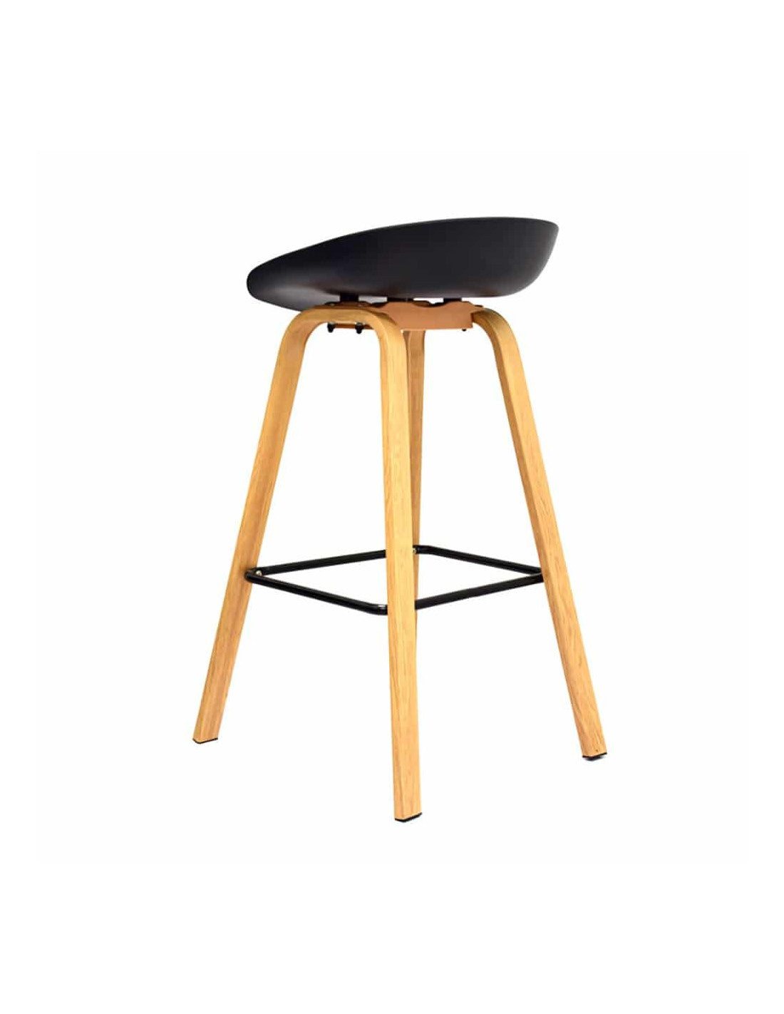 Silla de Bar Nordic Style Negro con Diseño Minimalista y Confort Absoluto