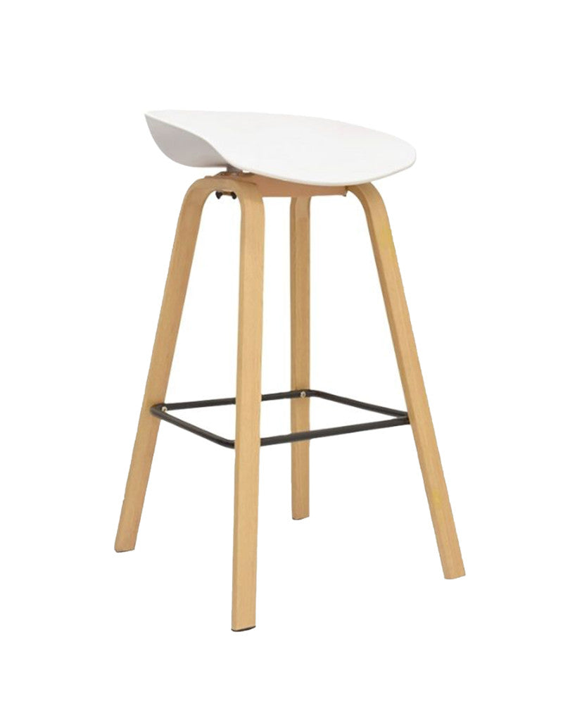 Silla de Bar Nordic Style Blanco con Diseño Minimalista y Confort Absoluto