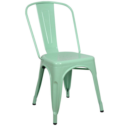 Silla Comedor Metálica Verde Menta