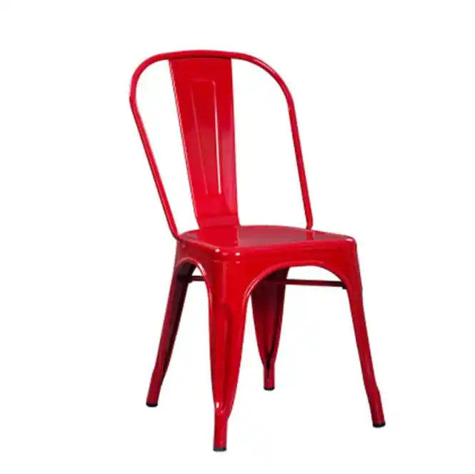 Silla Comedor Metálica Roja